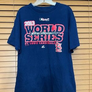 St. Louis Cardinals shirt 2013 MLB World Series Majestic Authentic Large blue